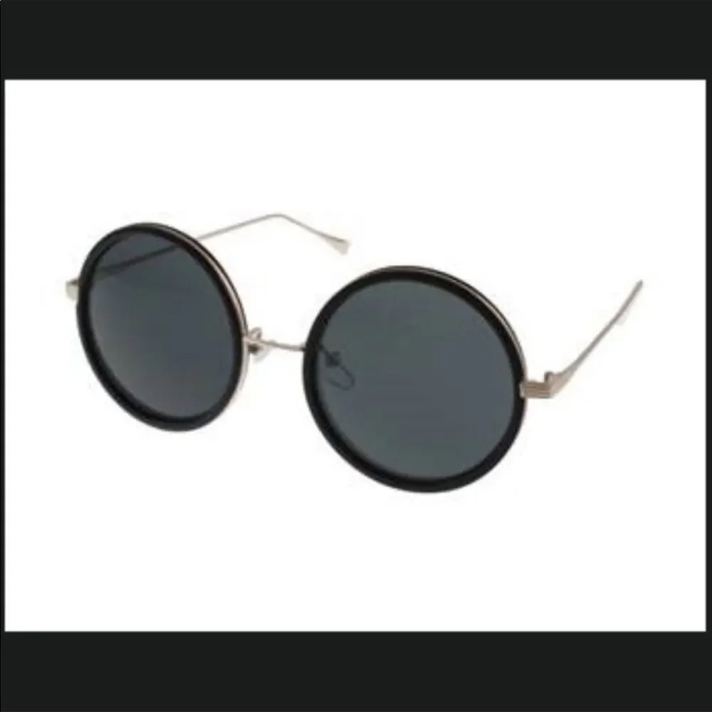 Round Black Trendy Sunglasses Sunnies